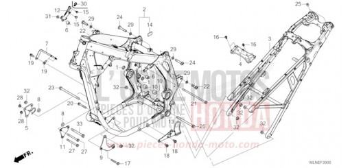 CARROSSERIE DE CHASSIS CRF1100A3S de 2025